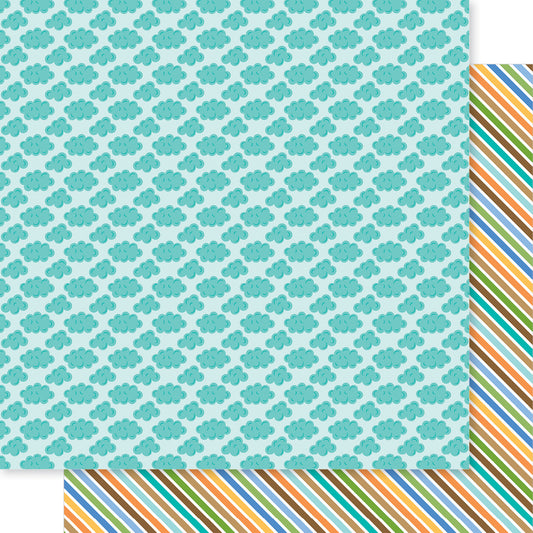 Bella Blvd Adventure Awaits Wander Clouds Scrapbook Paper