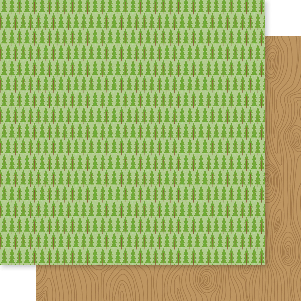 Adventure Awaits Trail Trees - 12x12 Scrapbook Paper