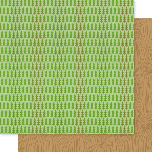 Adventure Awaits Trail Trees - 12x12 Scrapbook Paper