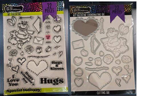Brutus Monroe My Valentine Stamps and Dies Set