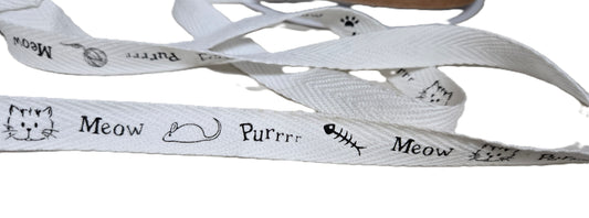 Cat Print Twill Ribbon