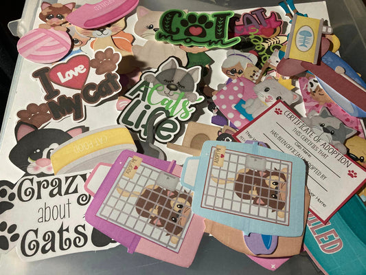 Cat Die Cut Embellishments Scrapbook Accents