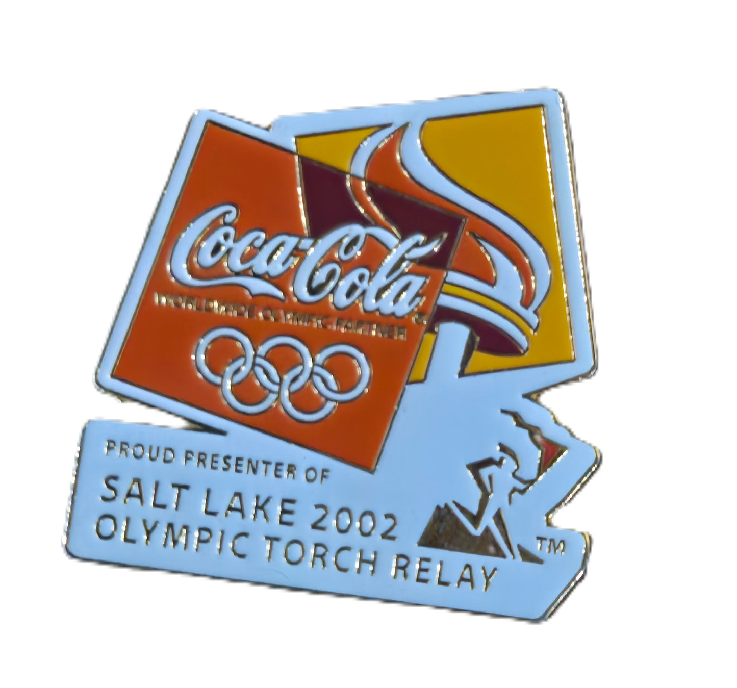 Salt Lake Olympic torch Relay Coca Cola Collector Pin