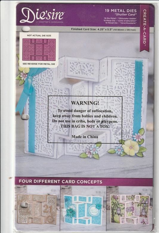 Crafters Companion Shutter Card Base Die Set