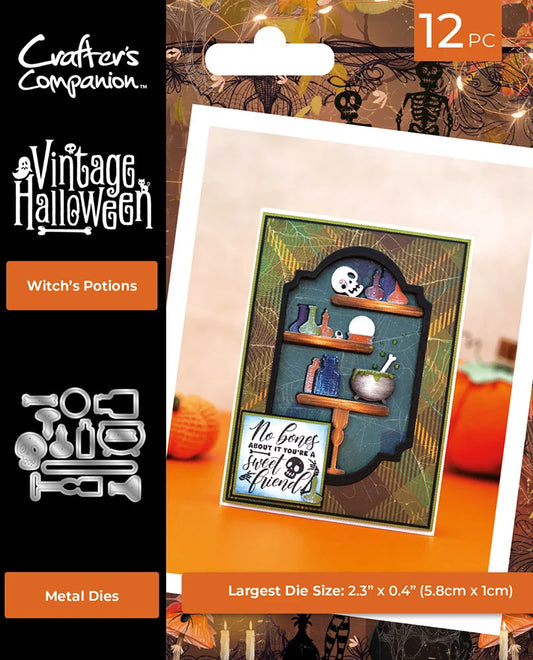Crafters Companion Vintage Witch Die Set