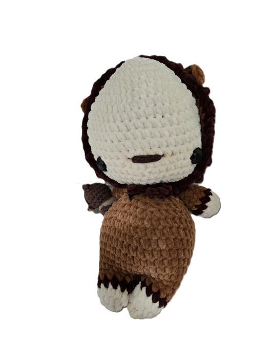 Crochet Brown Doll with baby Teddy Bear
