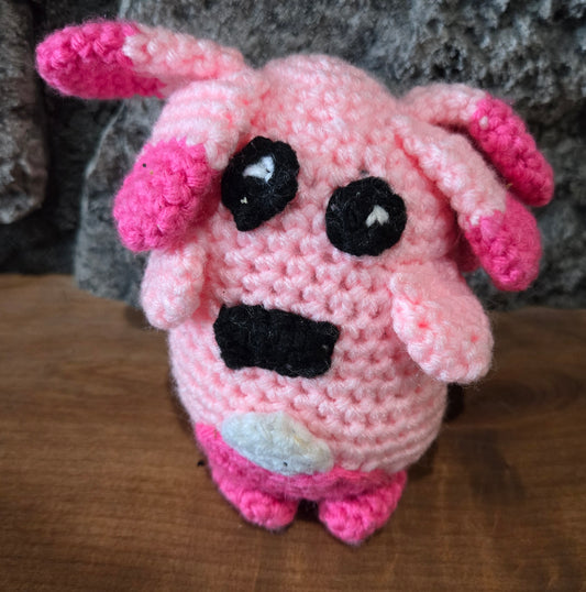 Crochet Pink Plush Monster