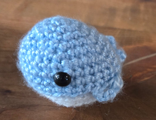 Crochet Whale Blue White