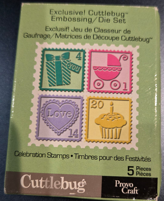 Cuttlebug Celebration Stamps and Die Set