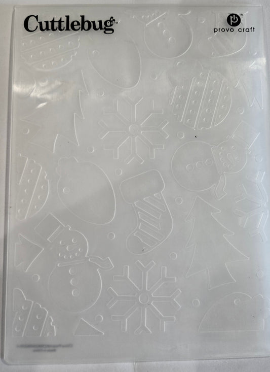 Cuttlebug Christmas Pattern Embossing Folder