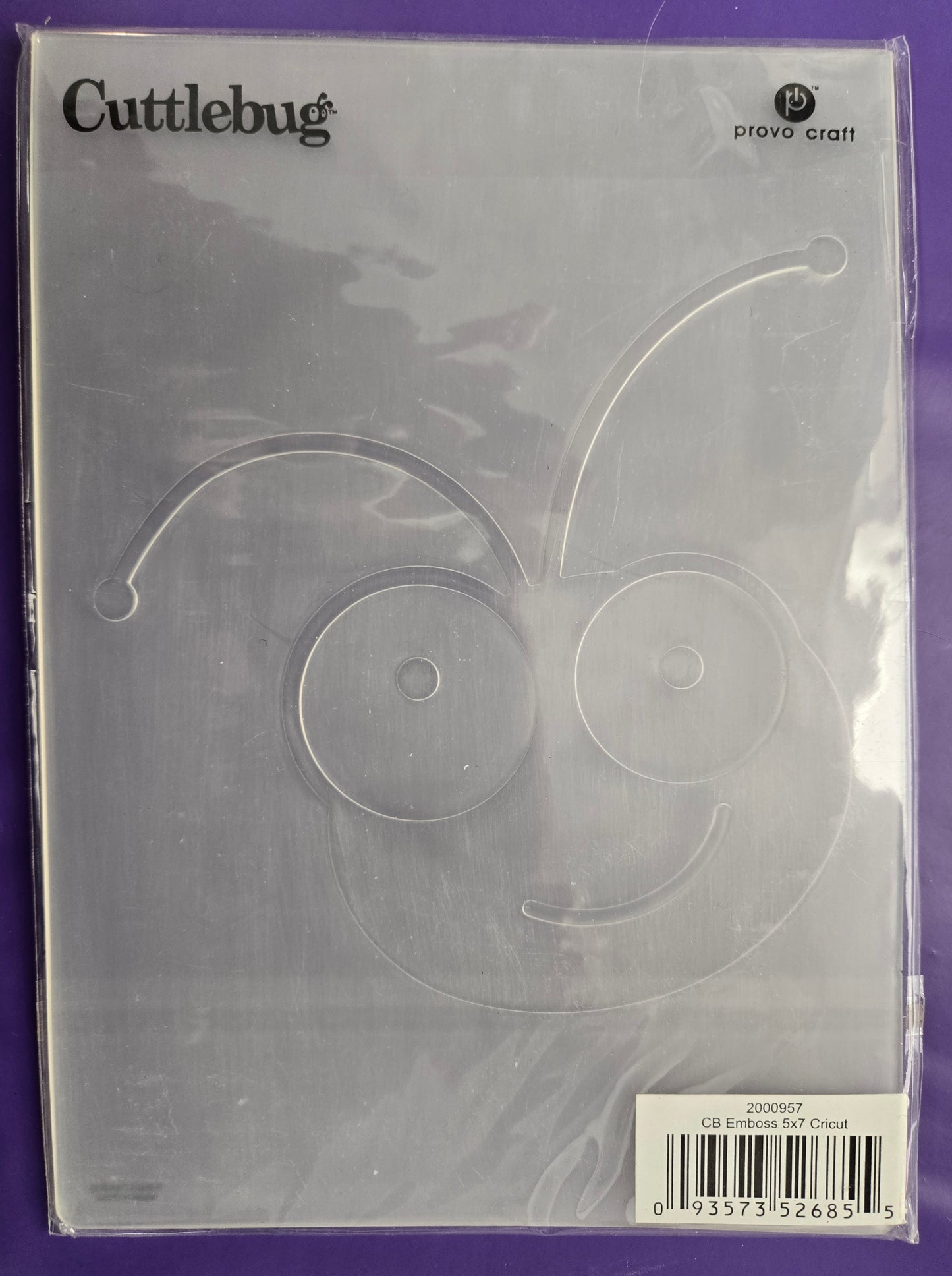 Cuttlebug Cricut Cutie Face Embossing folder