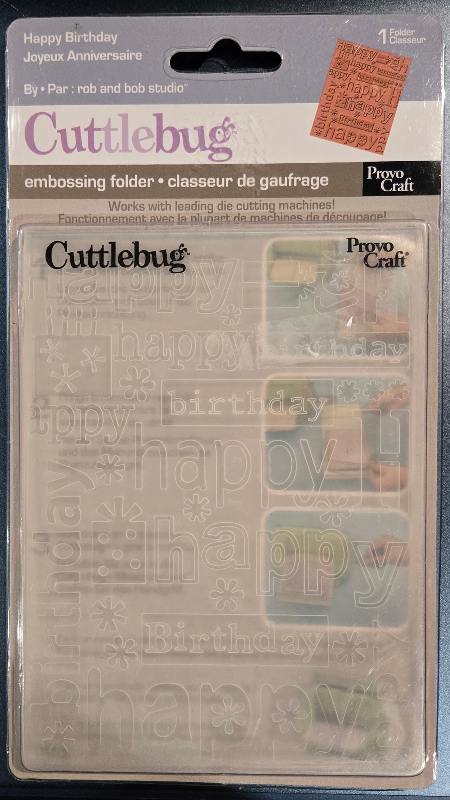 Cuttlebug Happy Birthday Embossing folder