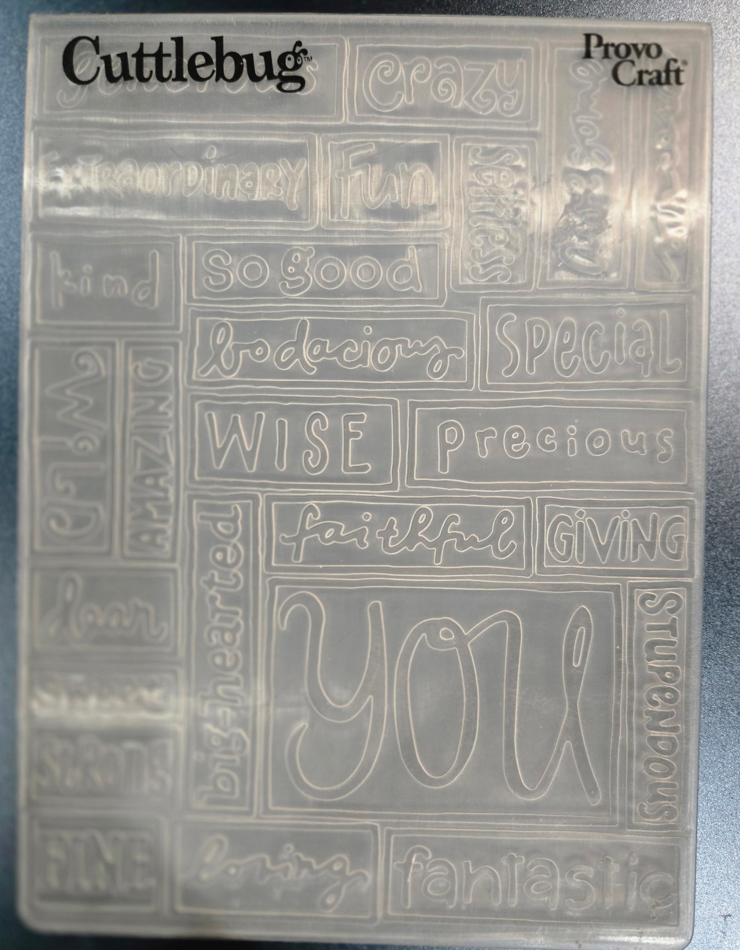 Cuttlebug You Embossing Folder