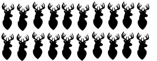 Black Deer Head Stickers