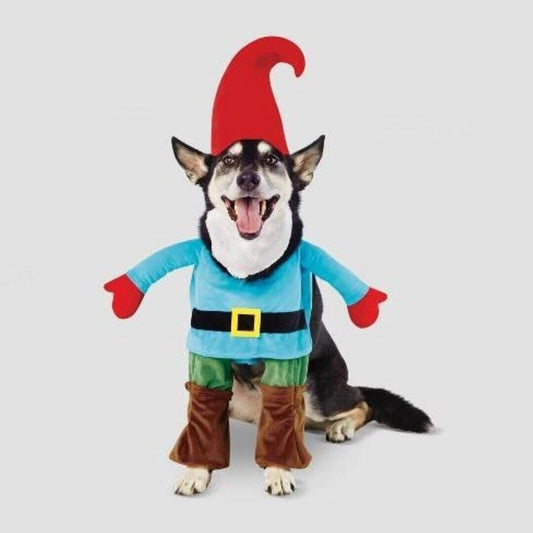 Christmas Santa Gnome Dog Frontal Headpiece Costume Size Small Up to 25 Pounds