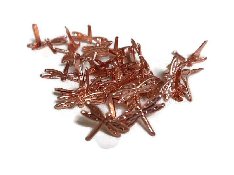 Metallic Copper Dragonfly Brads