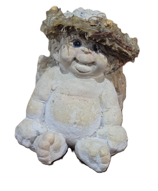 Dreamsicle Sitting Cherub Angel Figurine