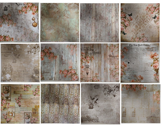 Timeless Beauty 12x12 Scrapbook Papers - 18 Sheets