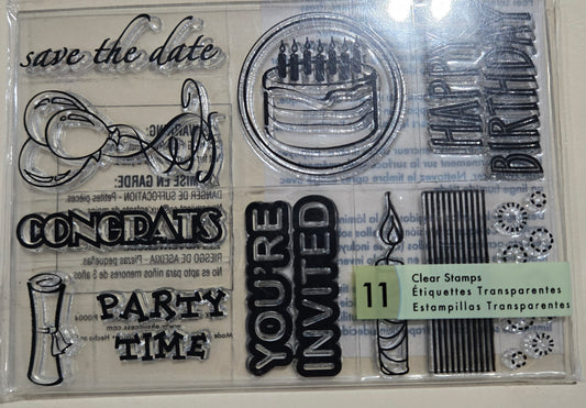 Birthday Card Clear Stamp Set