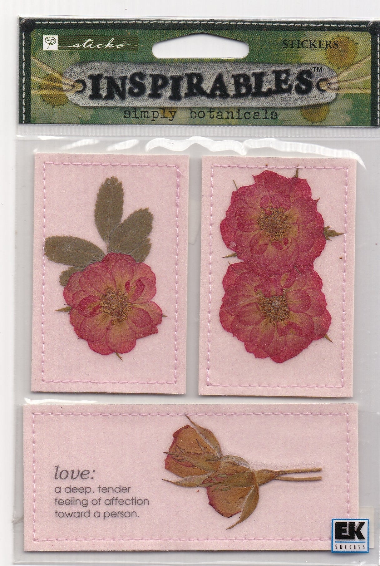 EK Success Love Floral Embellishment Stickers
