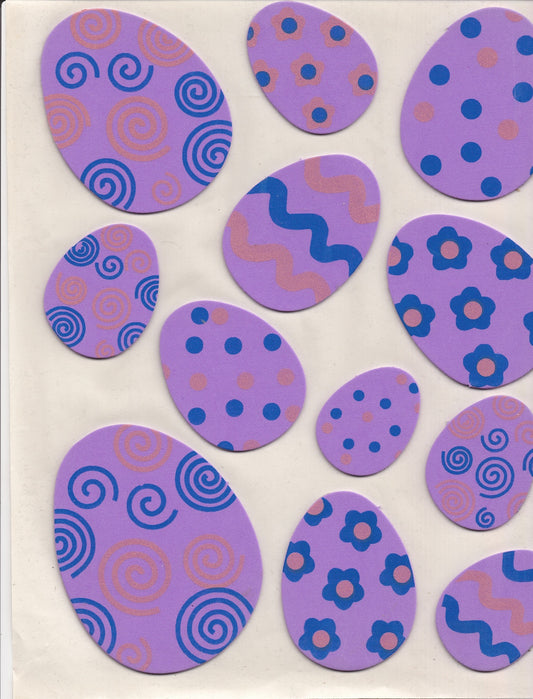 Easter Egg Stickers Purple
