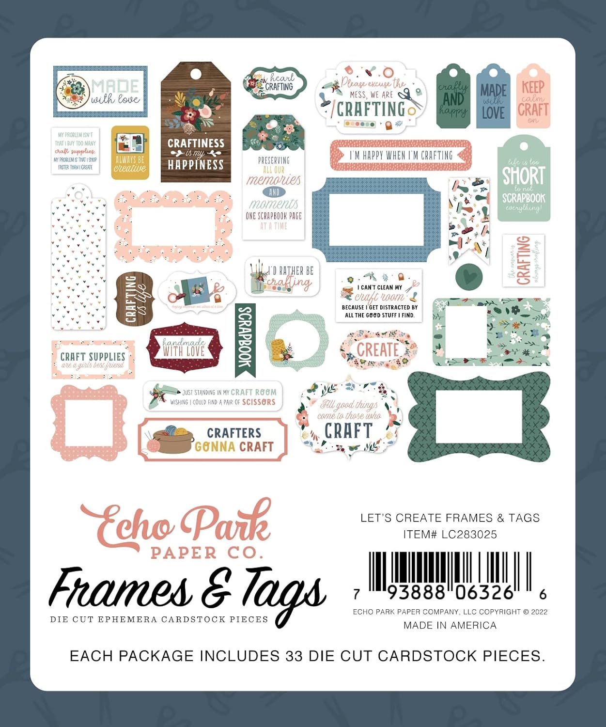 Lets Get Crafty Frames and Tags Ephemera