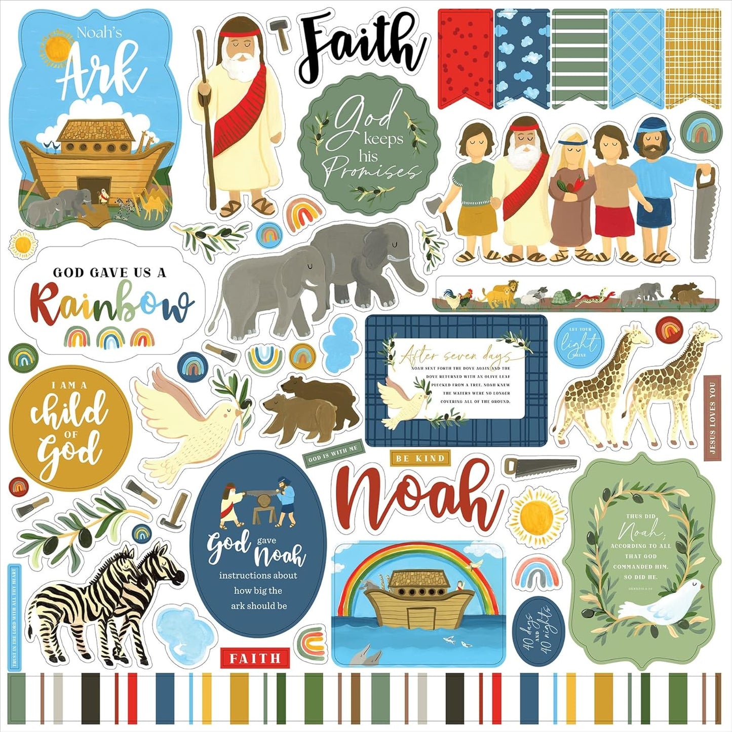 Echo Park Noah's Ark Stickers