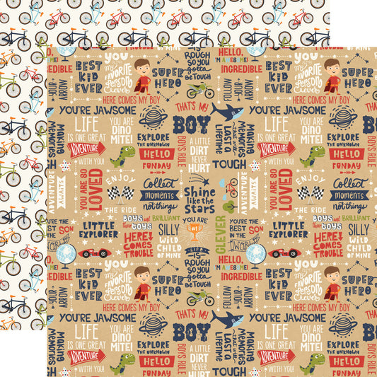 Echo Park All Boy - That's My Boy Scrapbook Paper