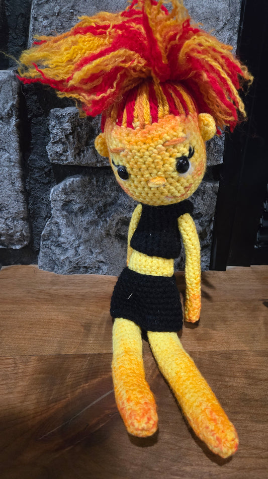 Elemental Ember Lumen Crochet Doll