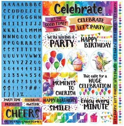 Ella & Viv Watercolor Party Birthday Stickers