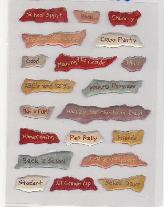 Epoxy School Stickers