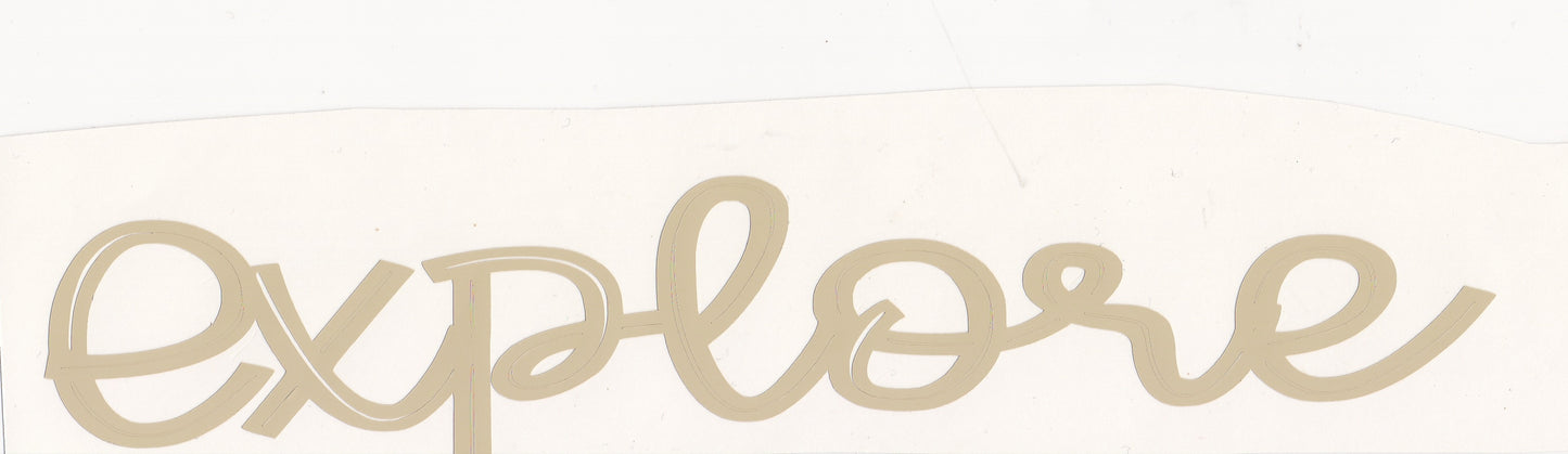 Explore Vinyl Word Stickers - 6 inch