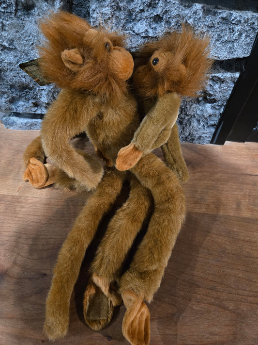 Fiesta Orangutan Mom and baby Hugging Plush Set