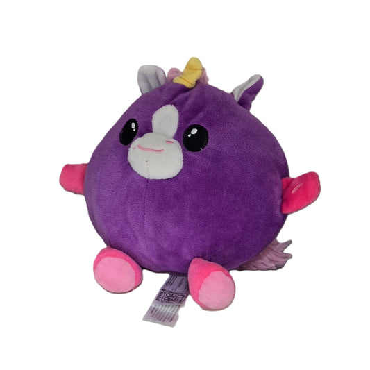 Purple Round Plush Unicorn by Fiesta - No Tag