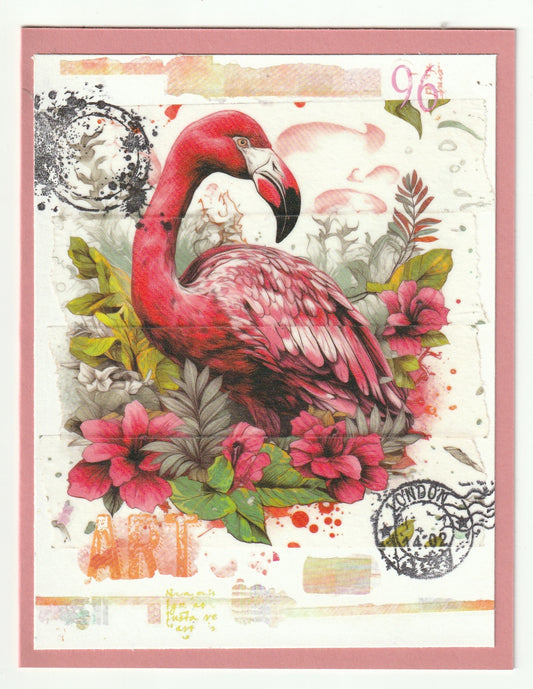 Pink Flamingo Greeting Card
