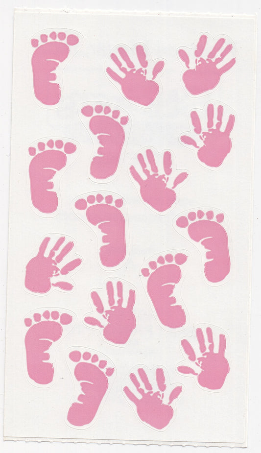 Baby Girl Hands and Foot Print Stickers