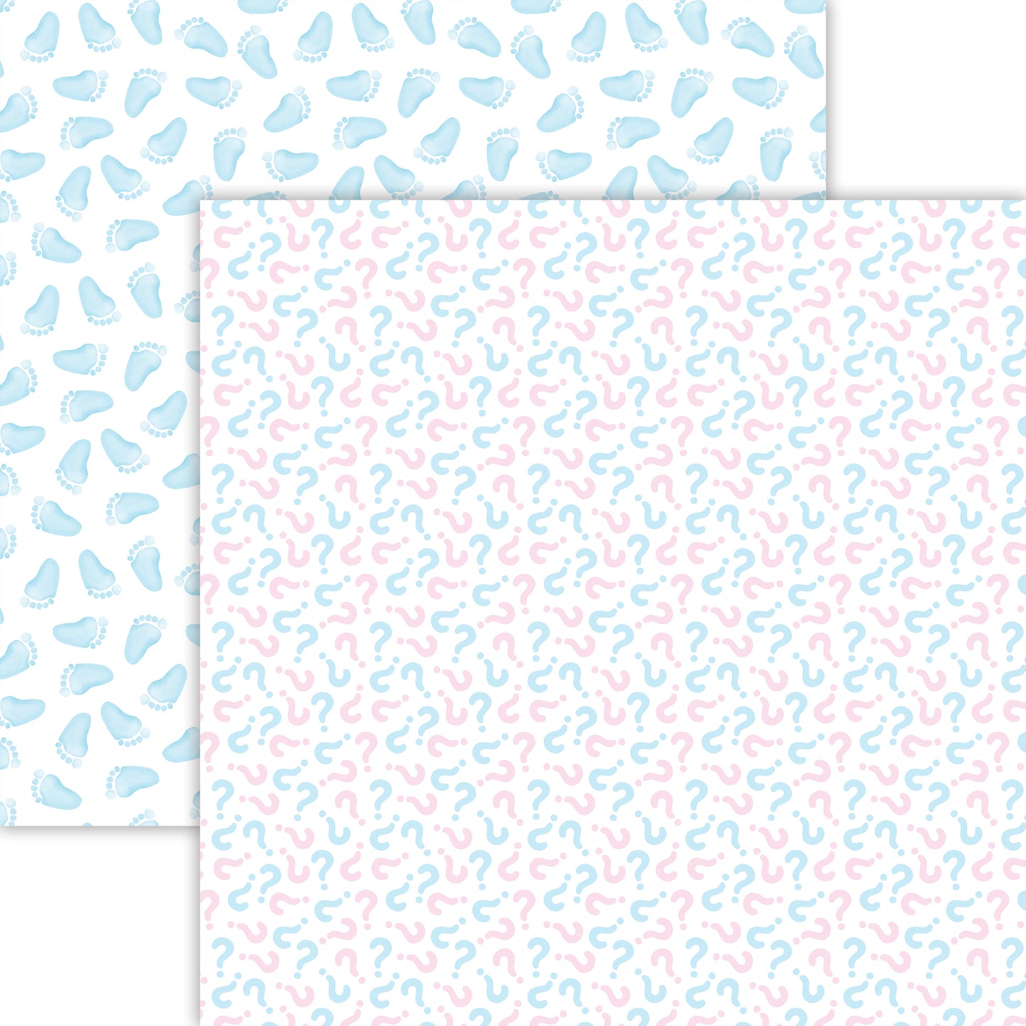 He or She Gender Reveal Baby Scrapbook paper