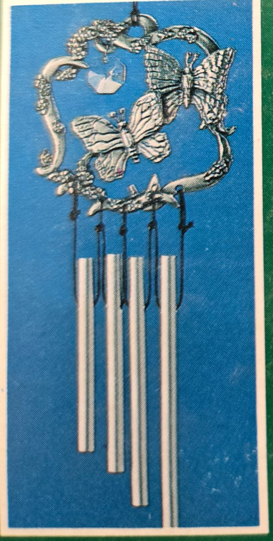 Silver Garden Butterfly Wind Chime