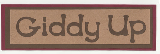 Horse Giddy Up Scrapbook Title