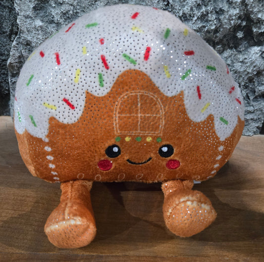 Sparkly Christmas Gingerbread House Plush