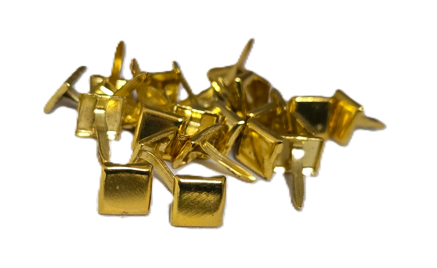 1/4 Inch Gold Square Brads Paper Fasteners
