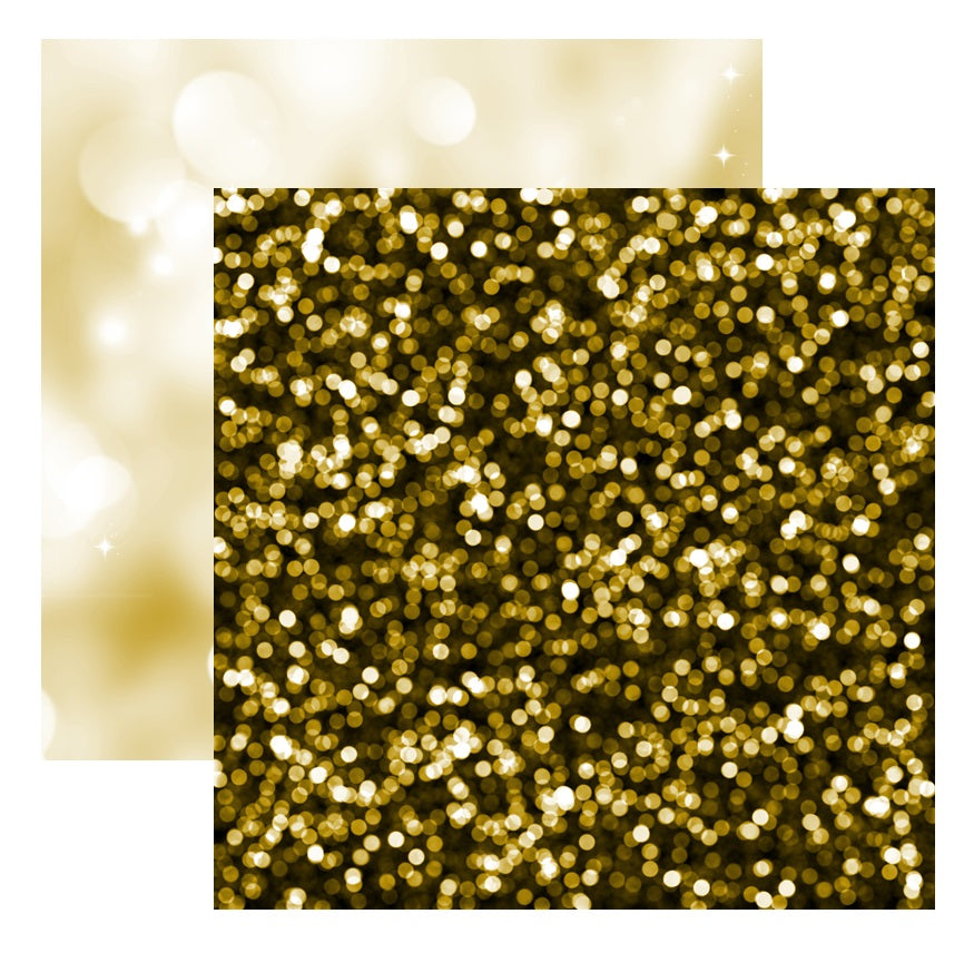 Black Copper Gold Bokeh 12X12 Scrapbook Paper Assortment Set