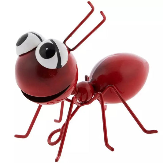Red Metal Bouncy Ant Figure