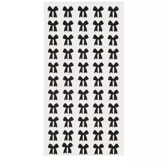 Glitter Black Bow Foam Stickers