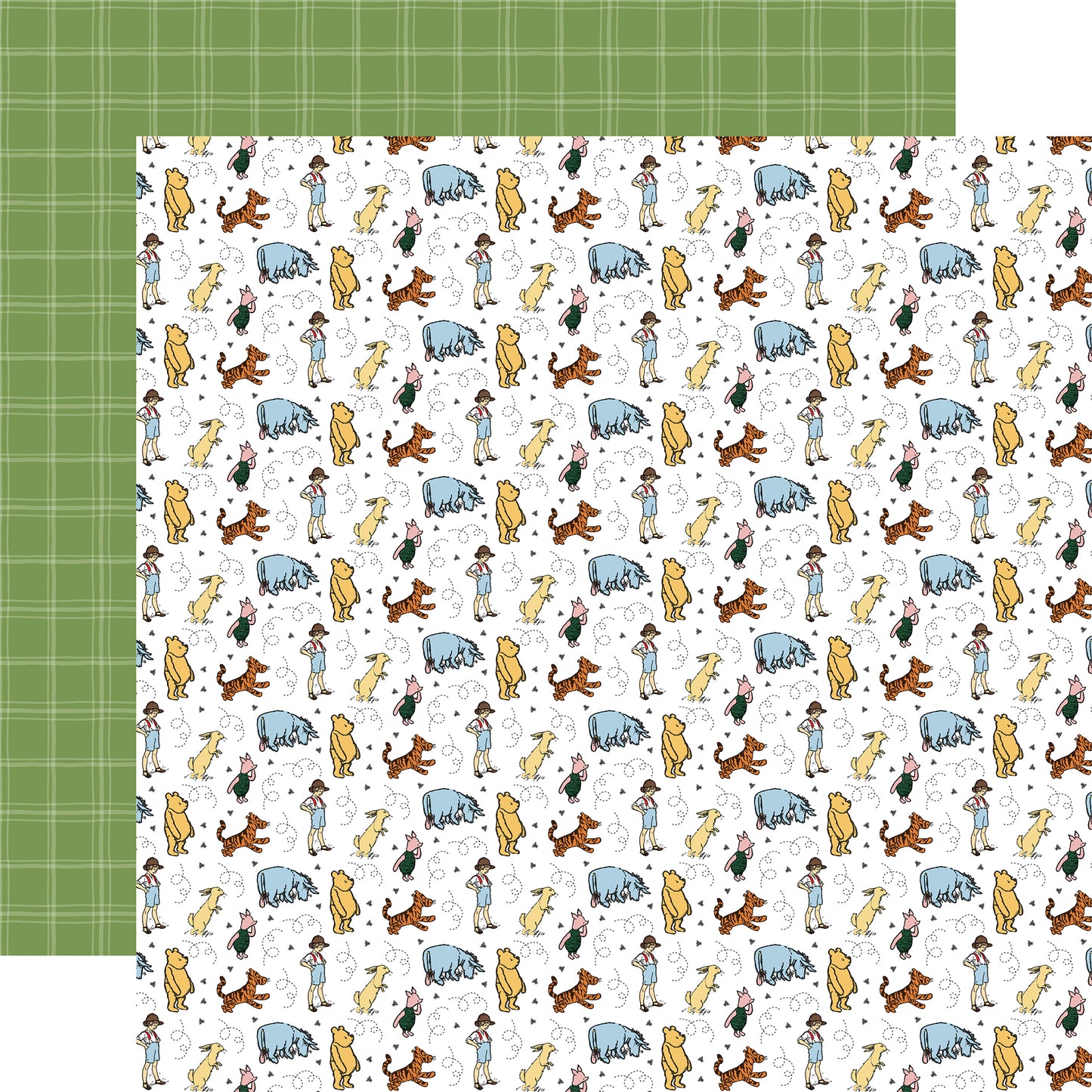 Happy Day Friends - House at Pooh Corner Scrapbook Paper