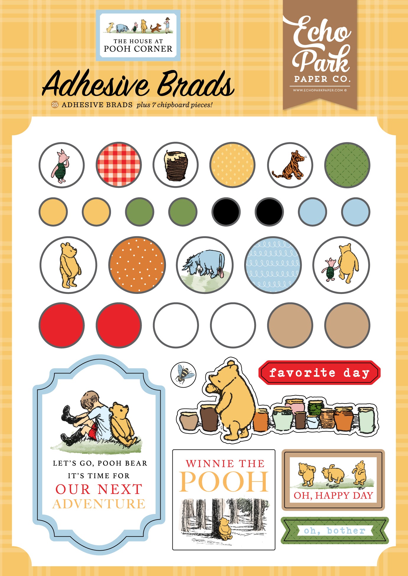 The House at Pooh Corner Adhesive Brads