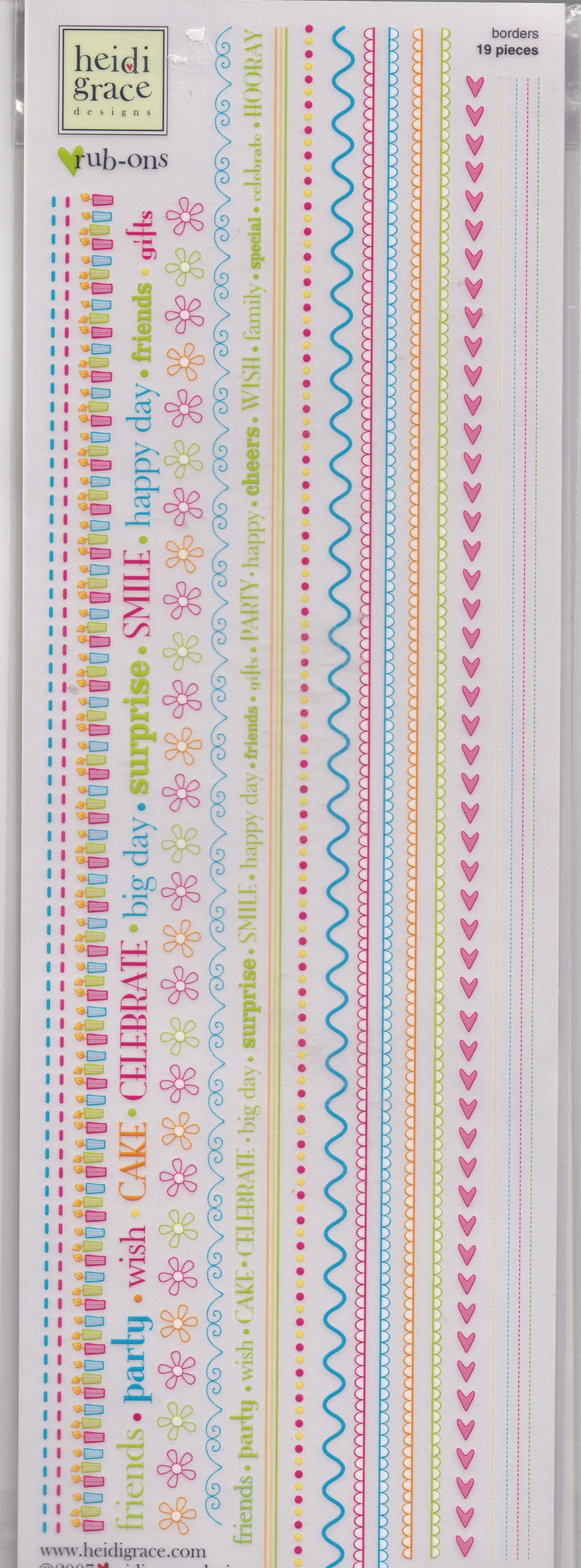 Heidi Grace Its My Party Border RubOns