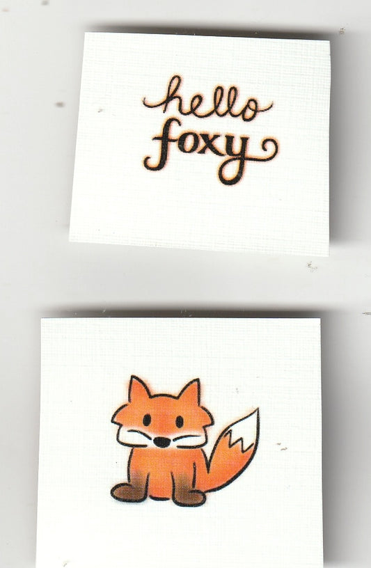 Hello Foxy Fox Rubber Stamps