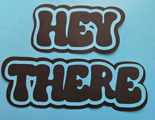 Hey There Paper Piecing Matted Title