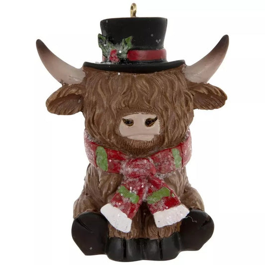 Christmas Highland Cow Ornament